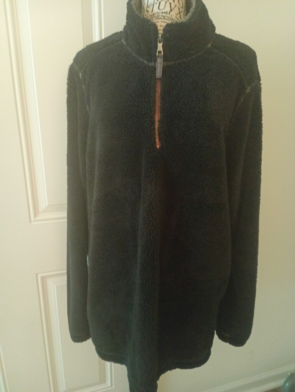 Trinity Black Sherpa Quarter-Zip Performance Pullover